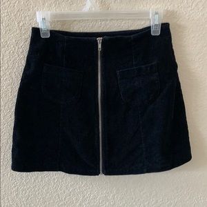 Brandy Melville Black Corduroy Skirt